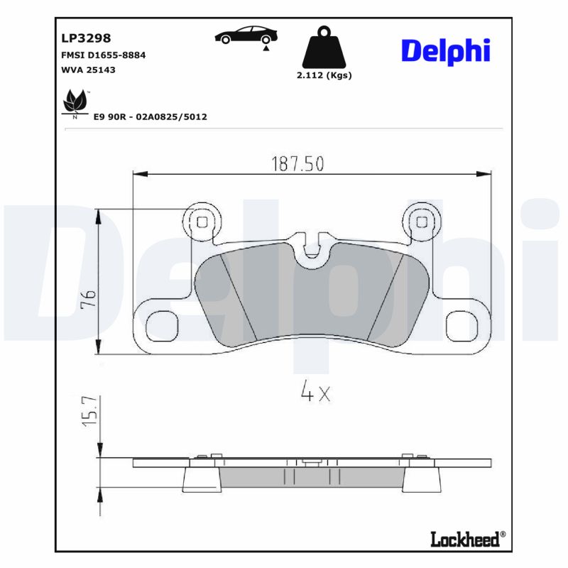 Remblokset Delphi Diesel LP3298