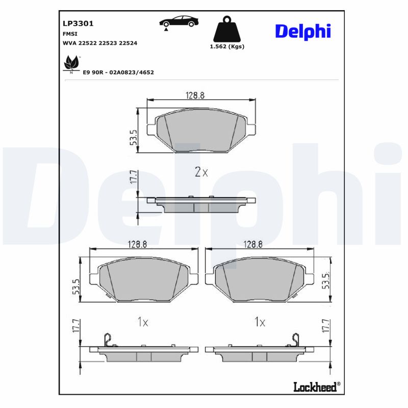 Remblokset Delphi Diesel LP3301