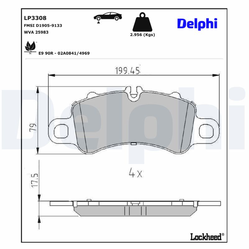 Remblokset Delphi Diesel LP3308