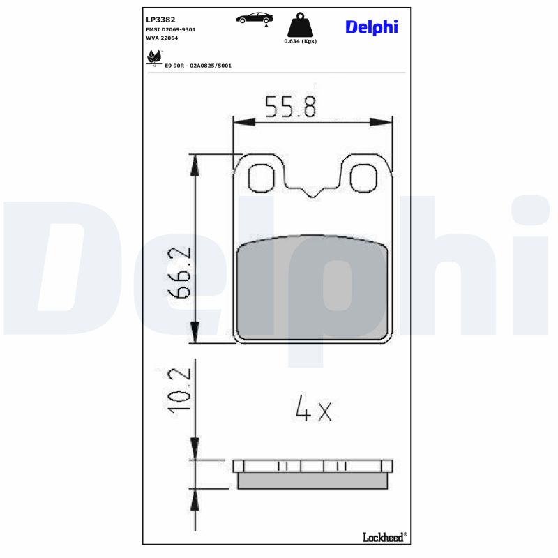 Remblokset Delphi Diesel LP3382