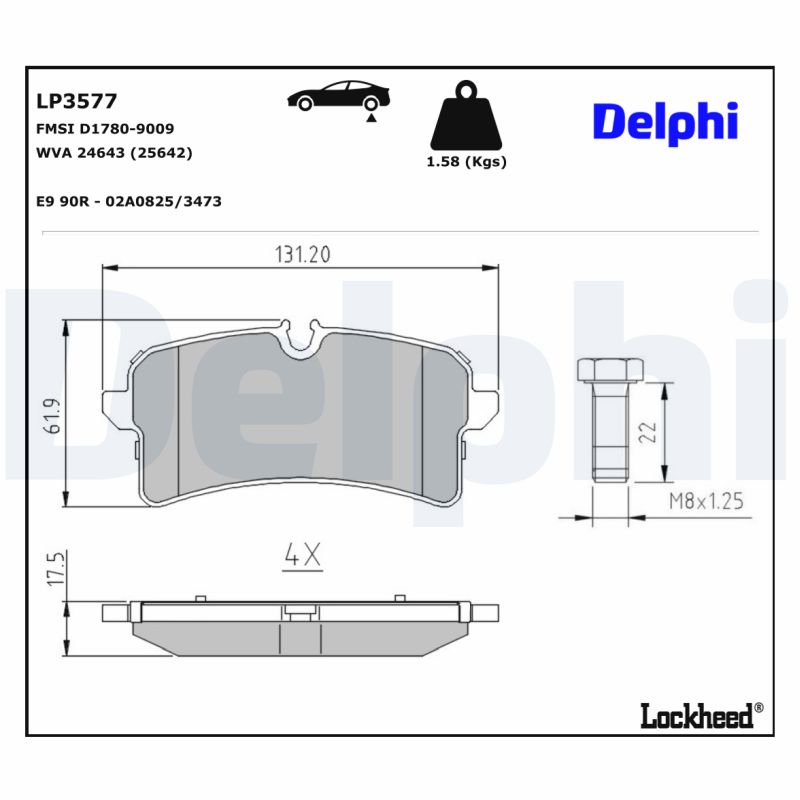 Remblokset Delphi Diesel LP3577