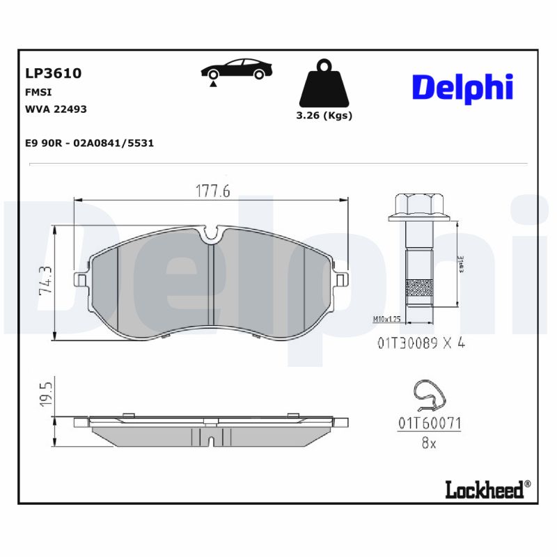 Remblokset Delphi Diesel LP3610