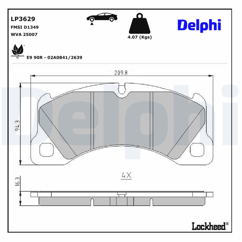 Remblokset Delphi Diesel LP3629