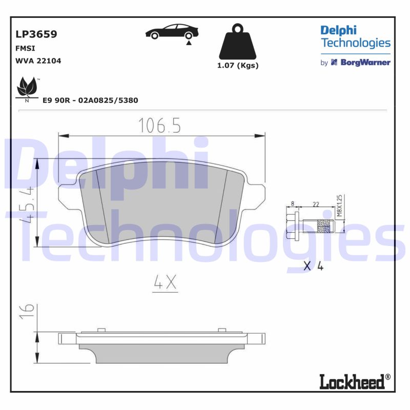 Remblokset Delphi Diesel LP3659