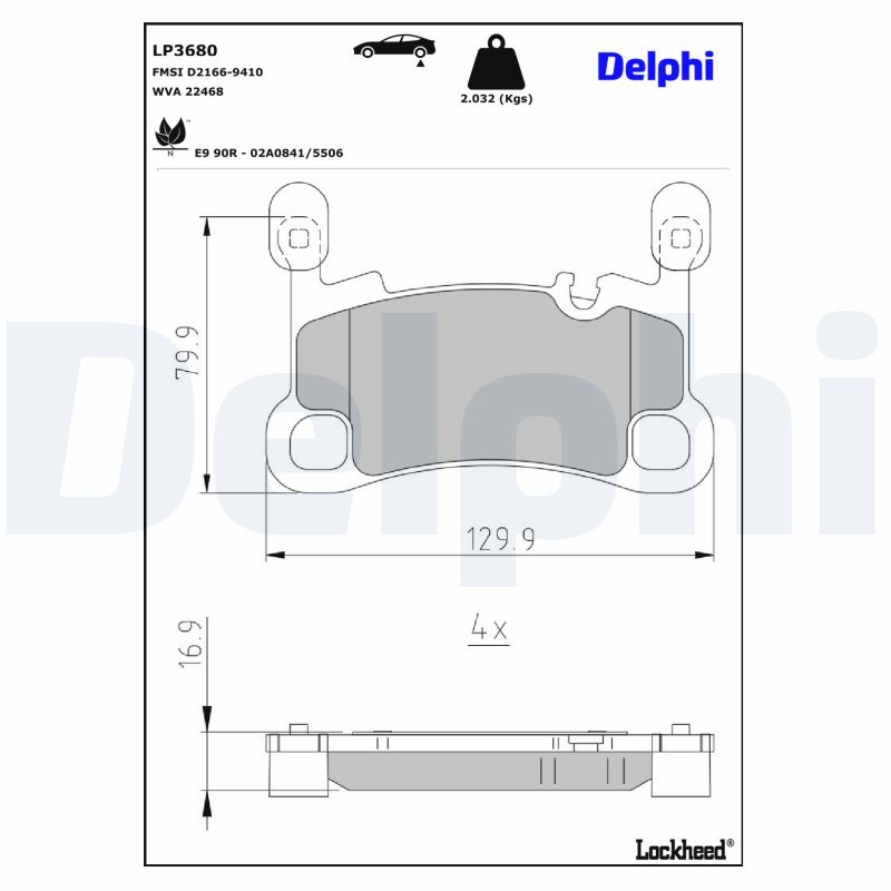 Remblokset Delphi Diesel LP3680