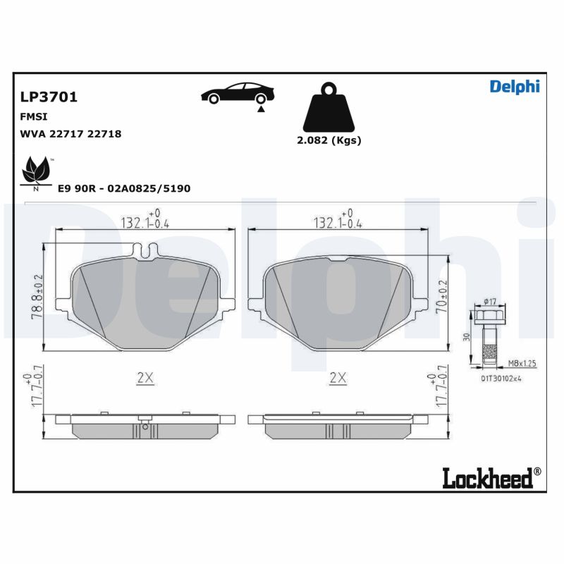 Remblokset Delphi Diesel LP3701