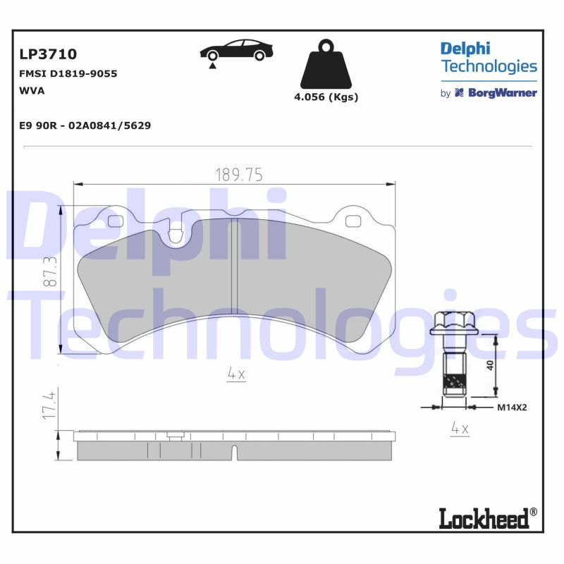 Remblokset Delphi Diesel LP3710