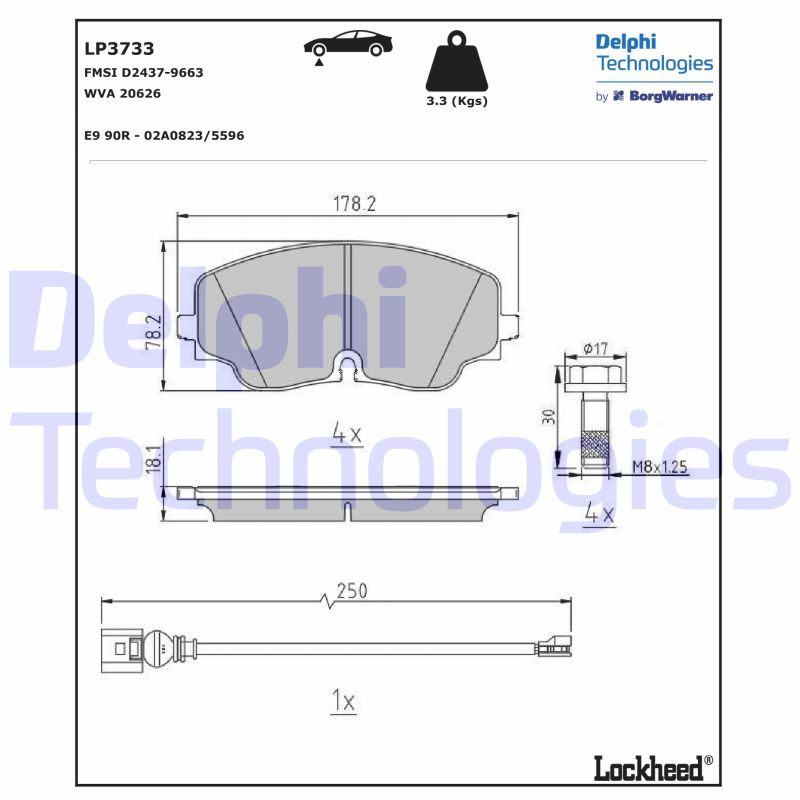 Remblokset Delphi Diesel LP3733