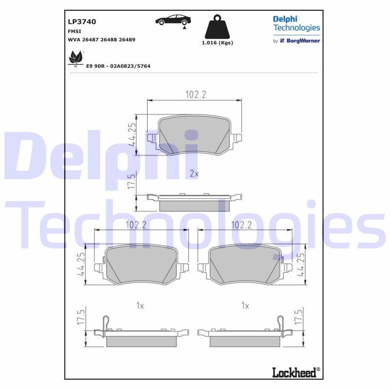 Remblokset Delphi Diesel LP3740