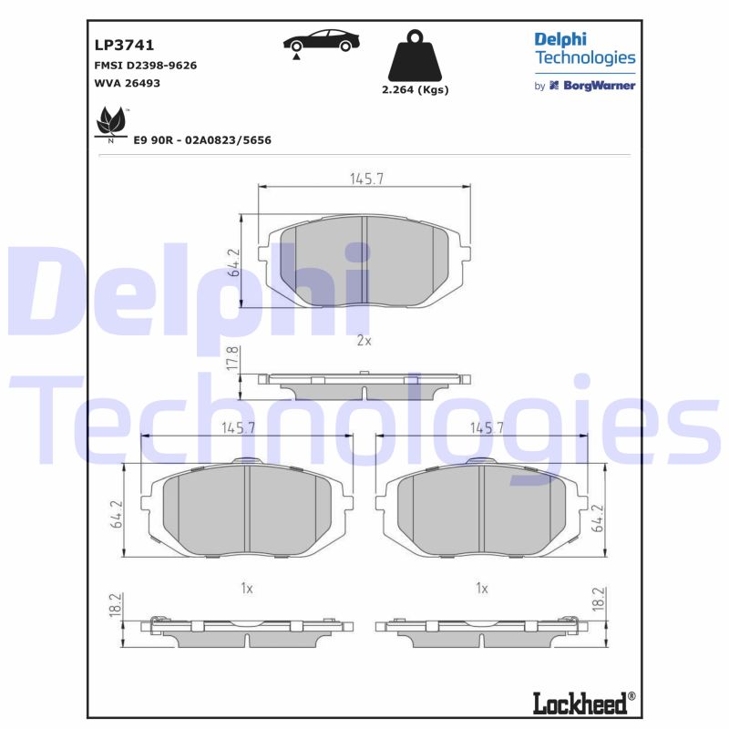 Remblokset Delphi Diesel LP3741