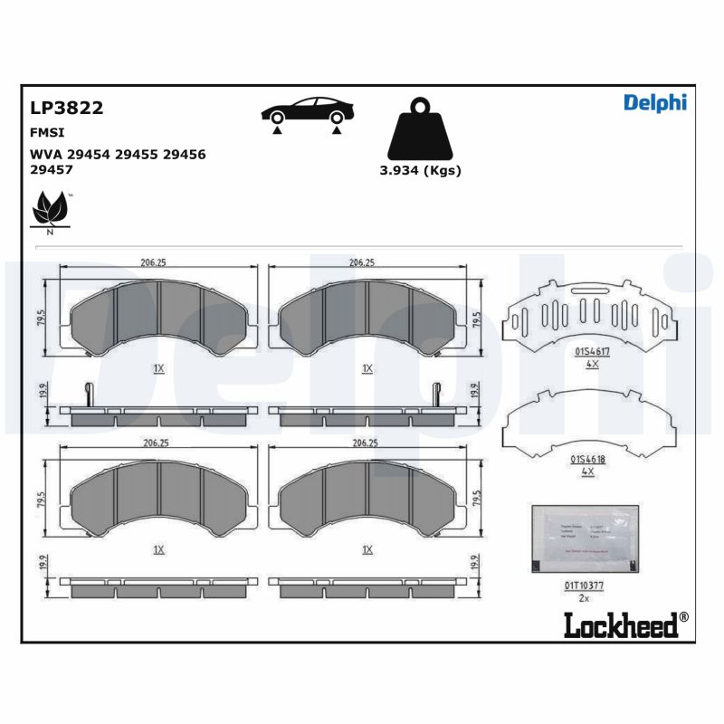 Remblokset Delphi Diesel LP3822