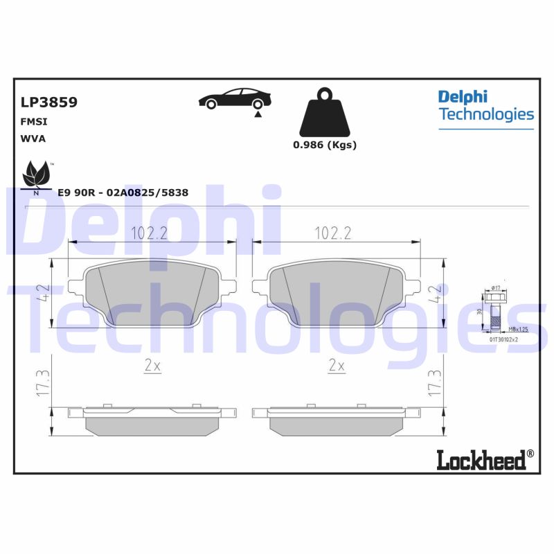 Remblokset Delphi Diesel LP3859