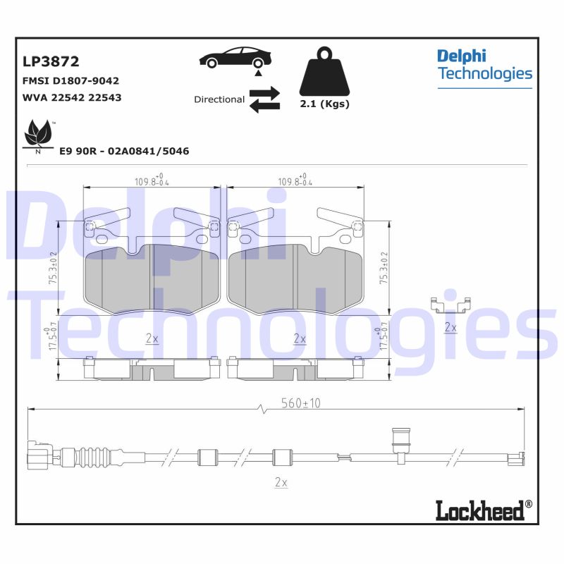 Remblokset Delphi Diesel LP3872