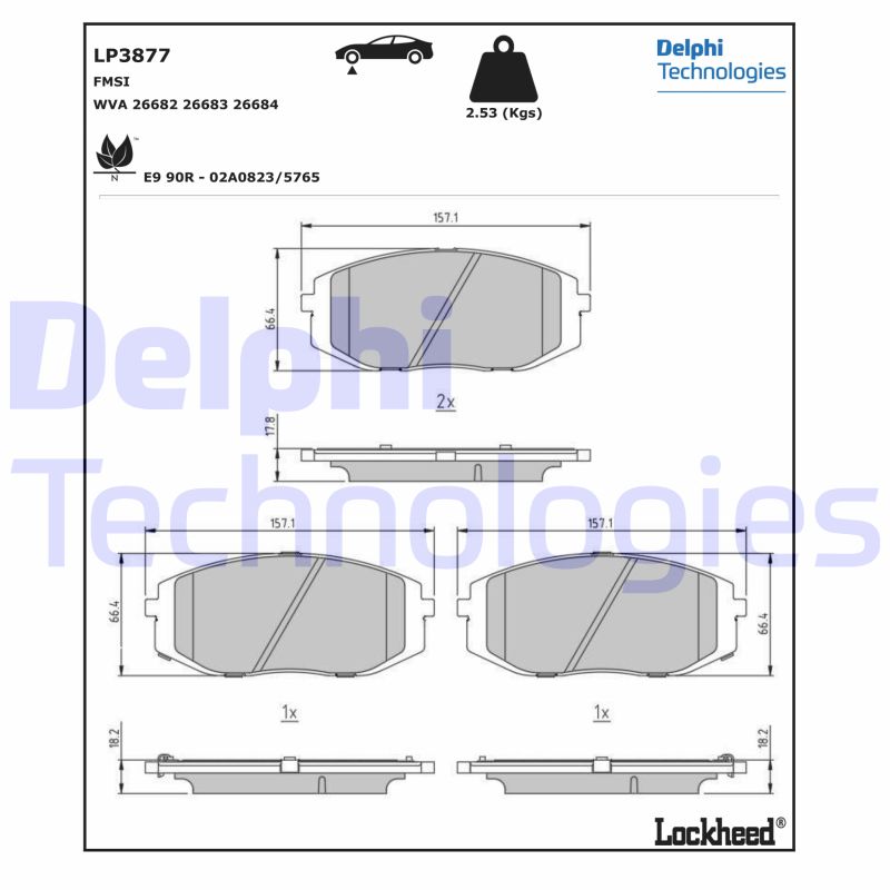 Remblokset Delphi Diesel LP3877