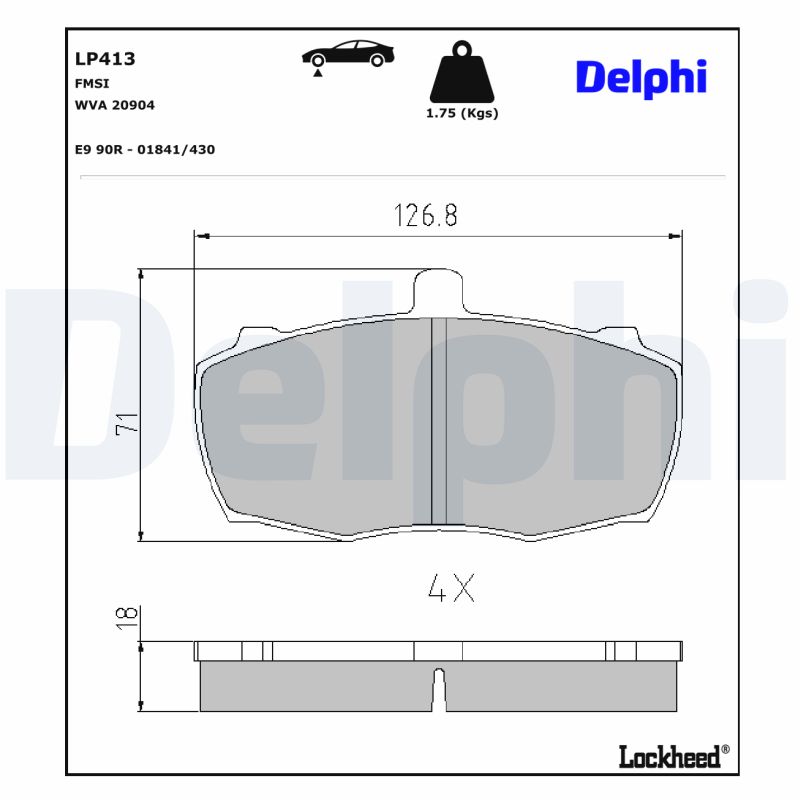 Remblokset Delphi Diesel LP413