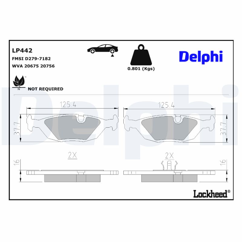 Remblokset Delphi Diesel LP442