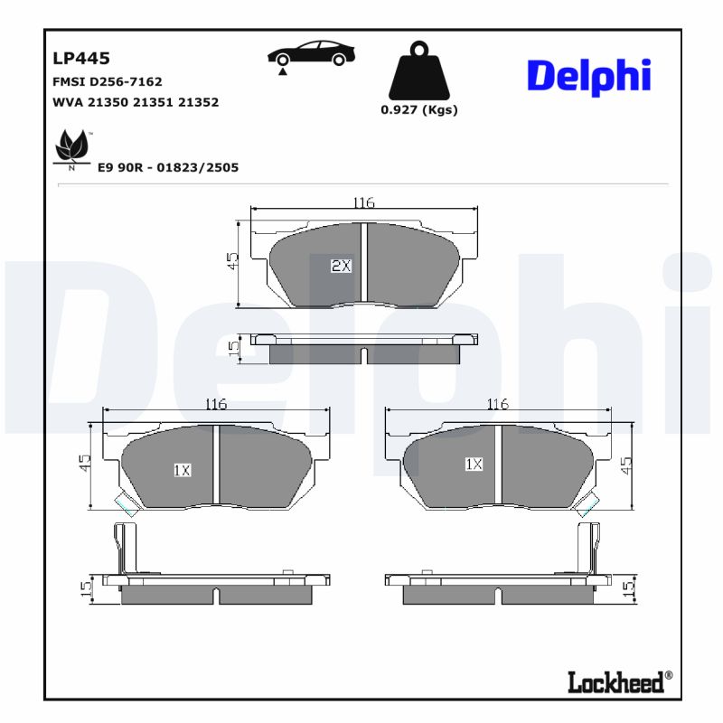 Remblokset Delphi Diesel LP445
