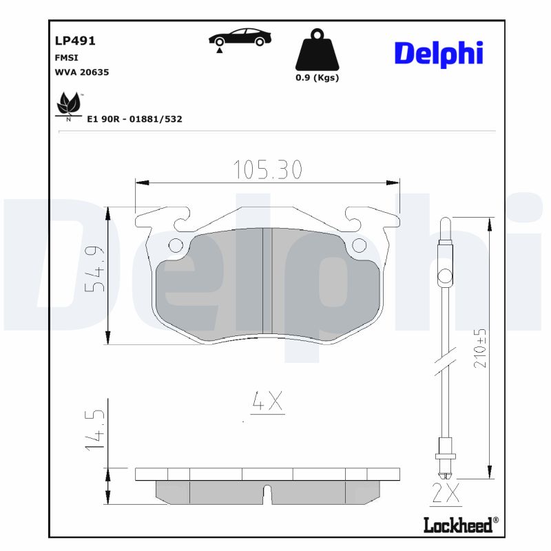 Remblokset Delphi Diesel LP491