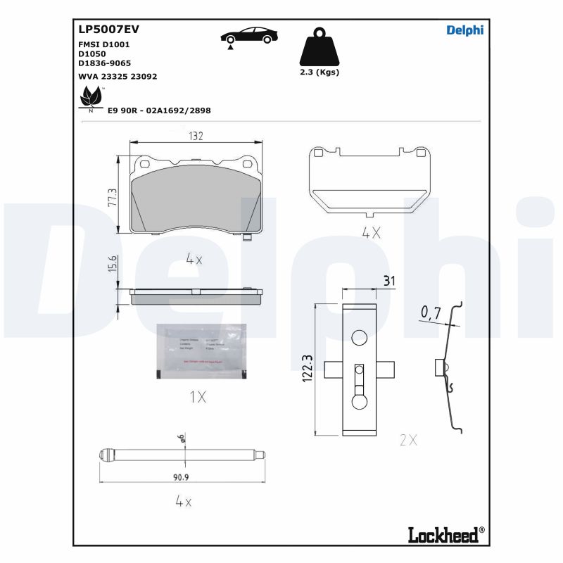 Remblokset Delphi Diesel LP5007EV