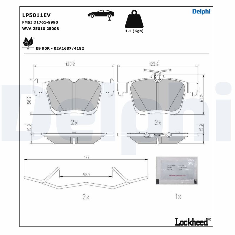 Remblokset Delphi Diesel LP5011EV