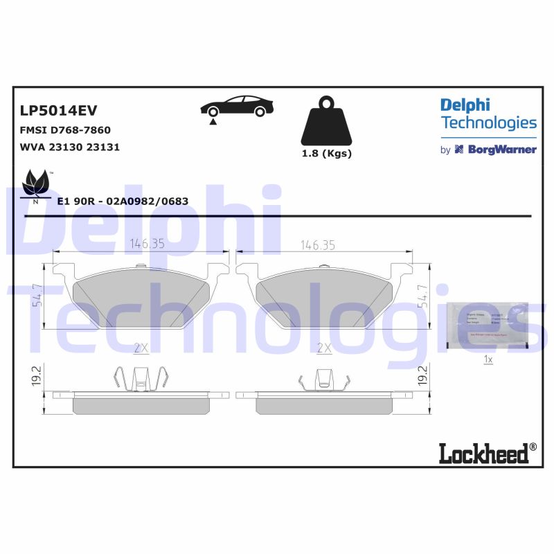 Remblokset Delphi Diesel LP5014EV