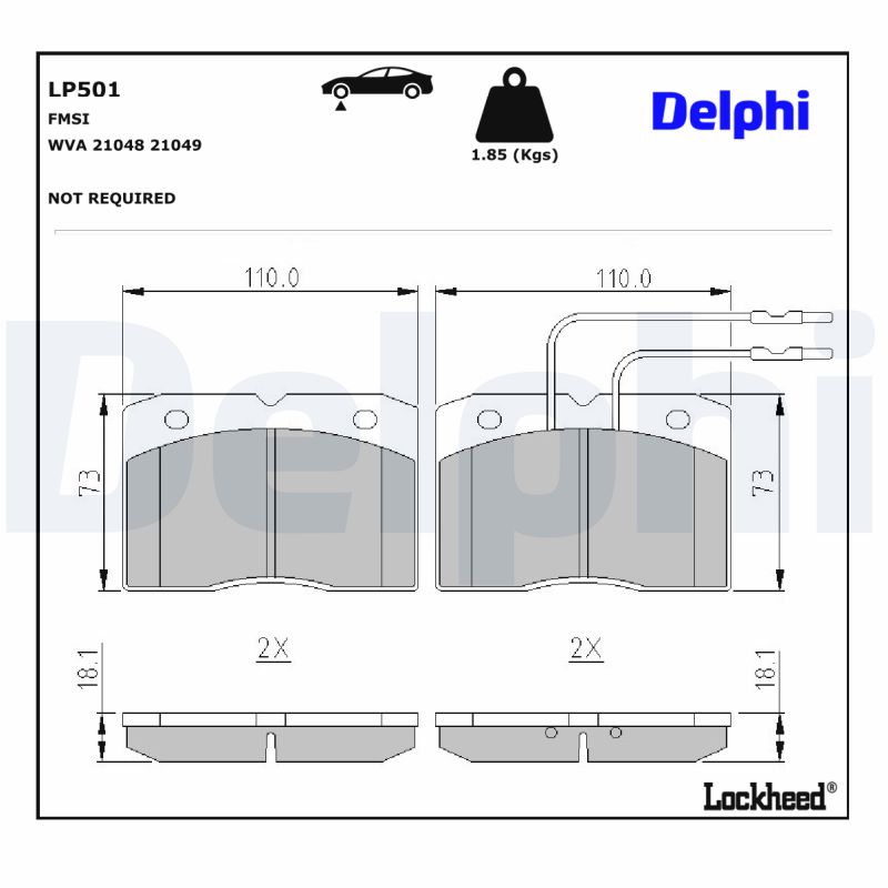 Remblokset Delphi Diesel LP501