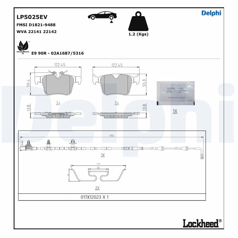 Remblokset Delphi Diesel LP5025EV