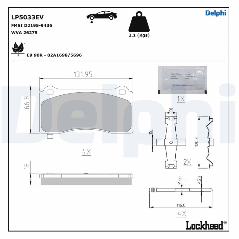 Remblokset Delphi Diesel LP5033EV