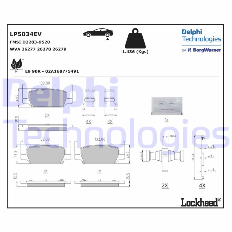 Remblokset Delphi Diesel LP5034EV