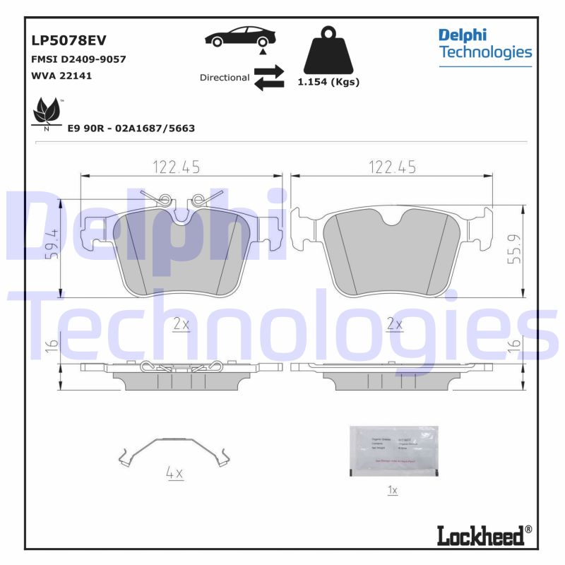 Remblokset Delphi Diesel LP5078EV