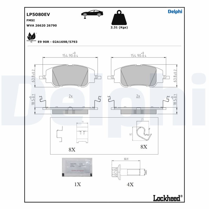 Remblokset Delphi Diesel LP5080EV