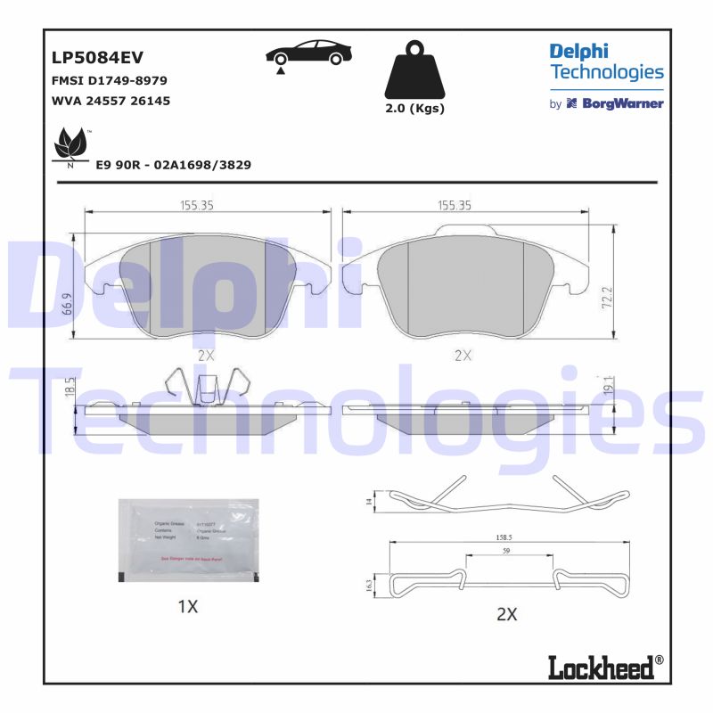 Remblokset Delphi Diesel LP5084EV