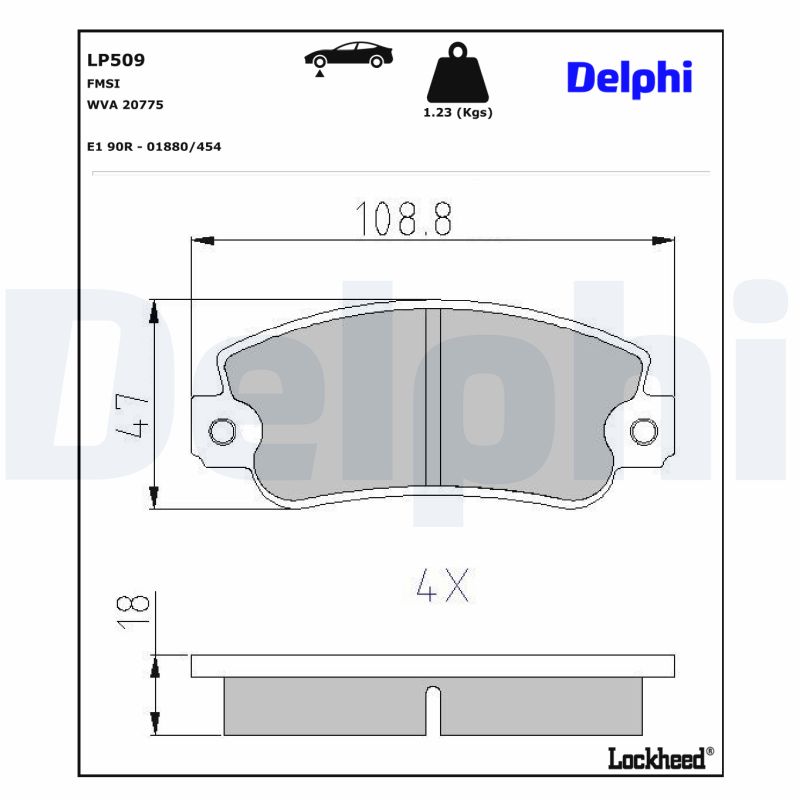 Remblokset Delphi Diesel LP509