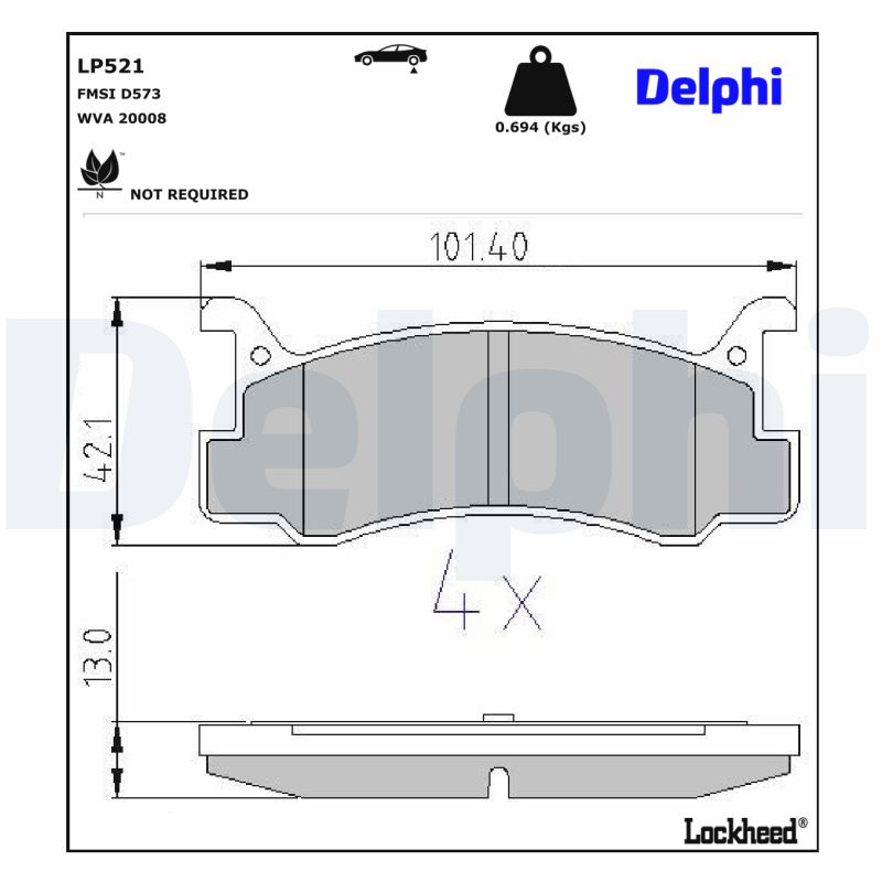 Remblokset Delphi Diesel LP521