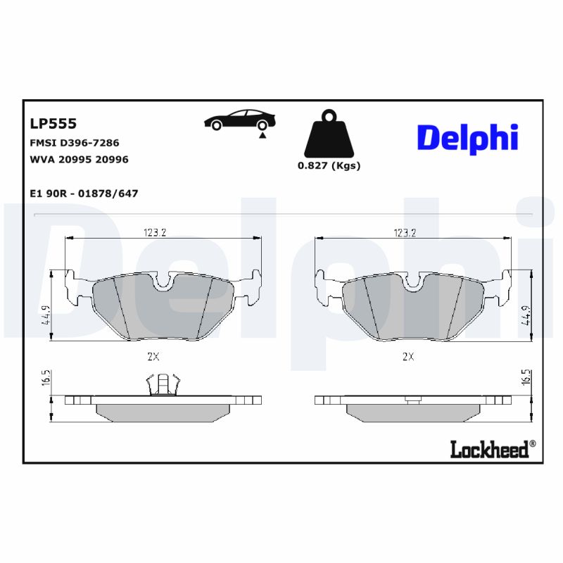 Remblokset Delphi Diesel LP555