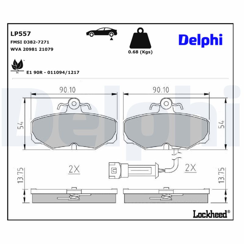 Remblokset Delphi Diesel LP557