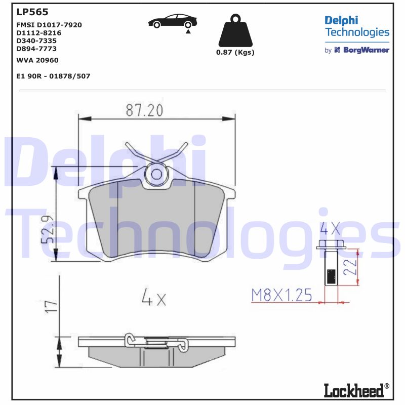 Remblokset Delphi Diesel LP565