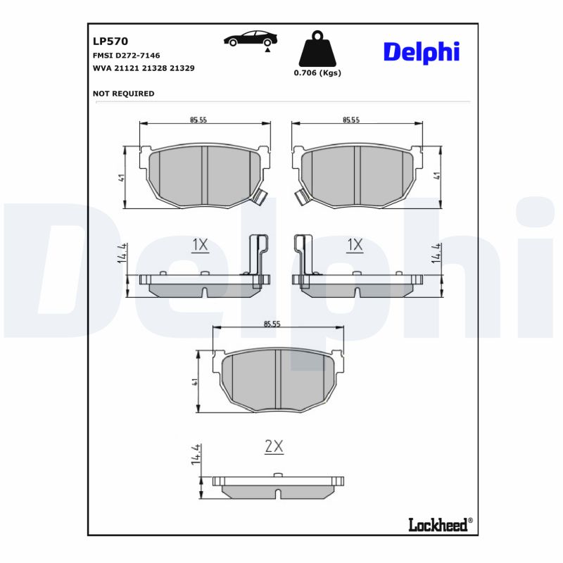 Remblokset Delphi Diesel LP570