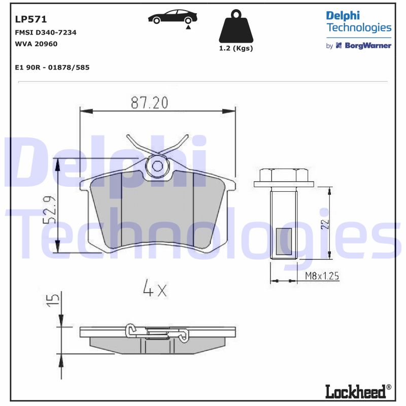 Remblokset Delphi Diesel LP571