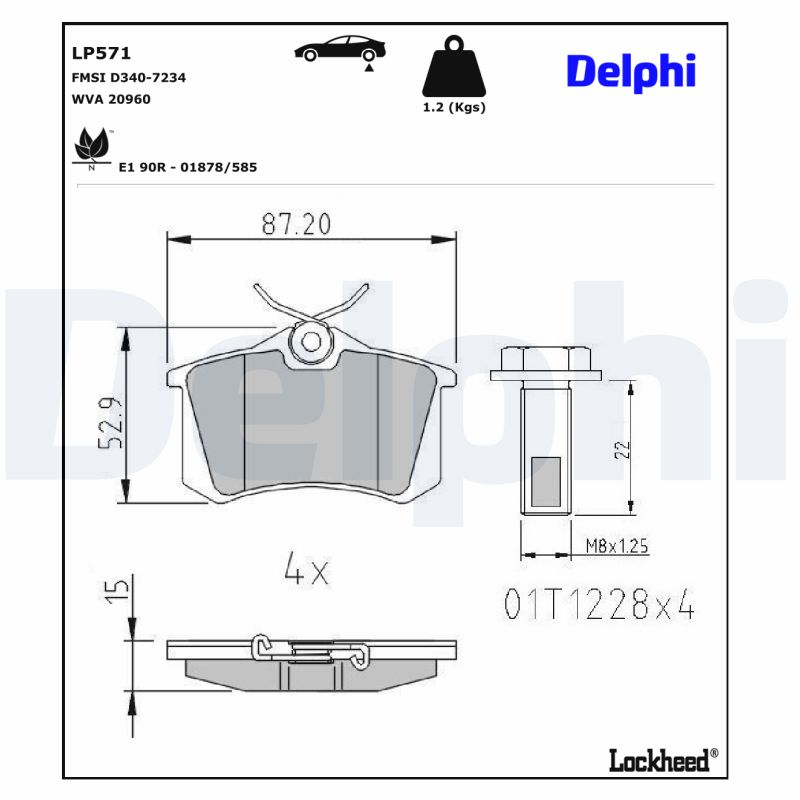 Remblokset Delphi Diesel LP571