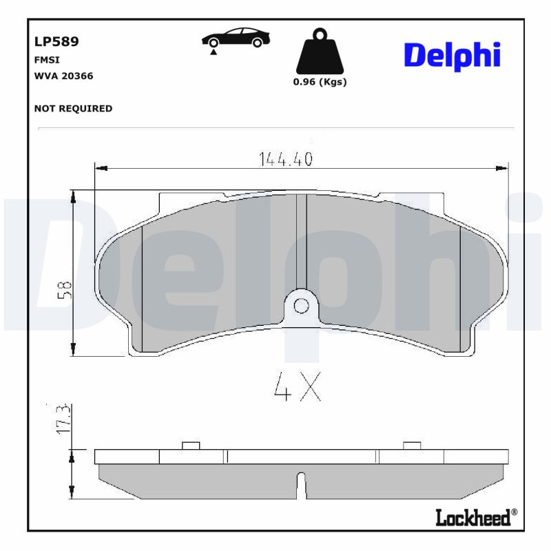 Remblokset Delphi Diesel LP589