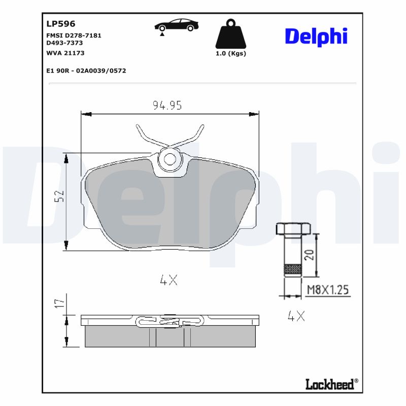 Remblokset Delphi Diesel LP596