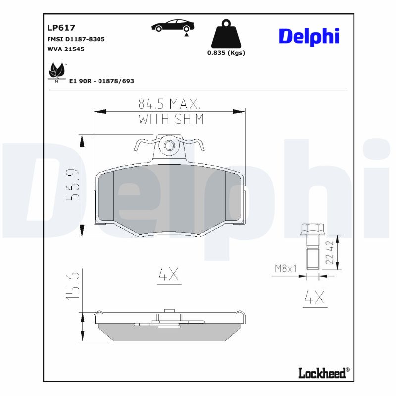 Remblokset Delphi Diesel LP617