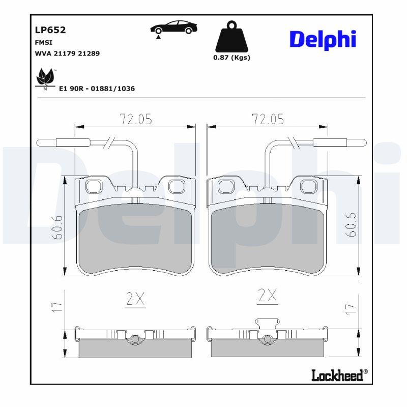 Remblokset Delphi Diesel LP652