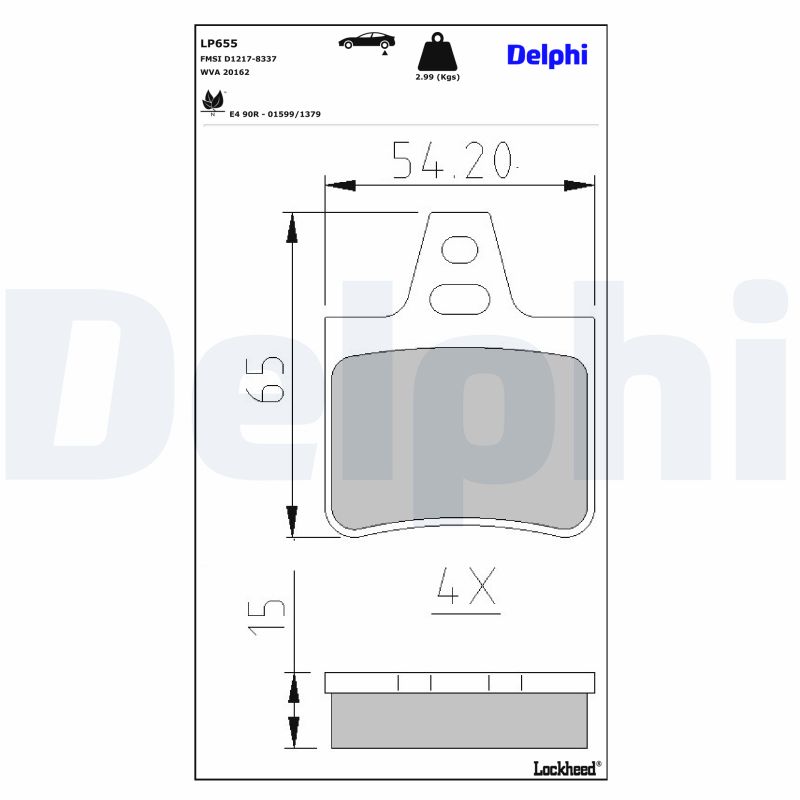 Remblokset Delphi Diesel LP655