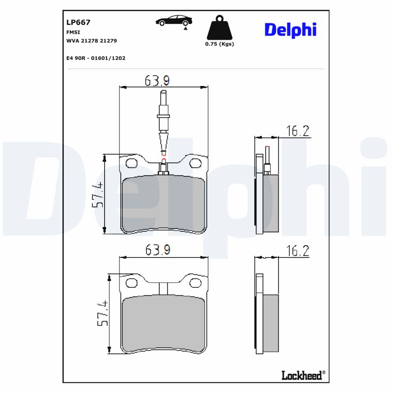 Remblokset Delphi Diesel LP667