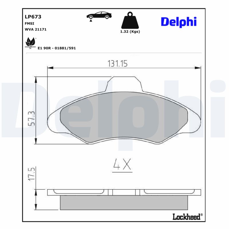 Remblokset Delphi Diesel LP673