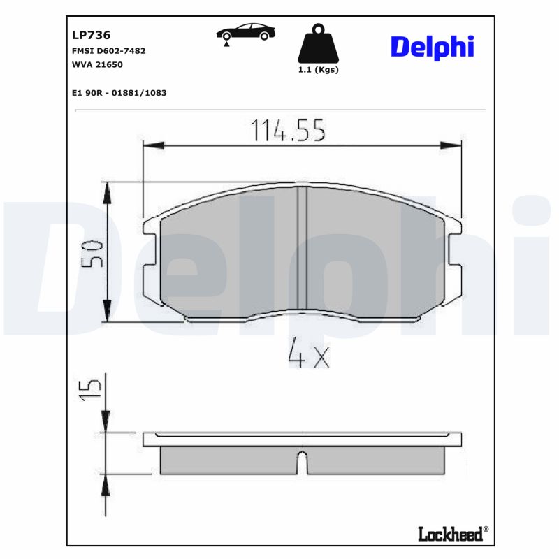 Remblokset Delphi Diesel LP736