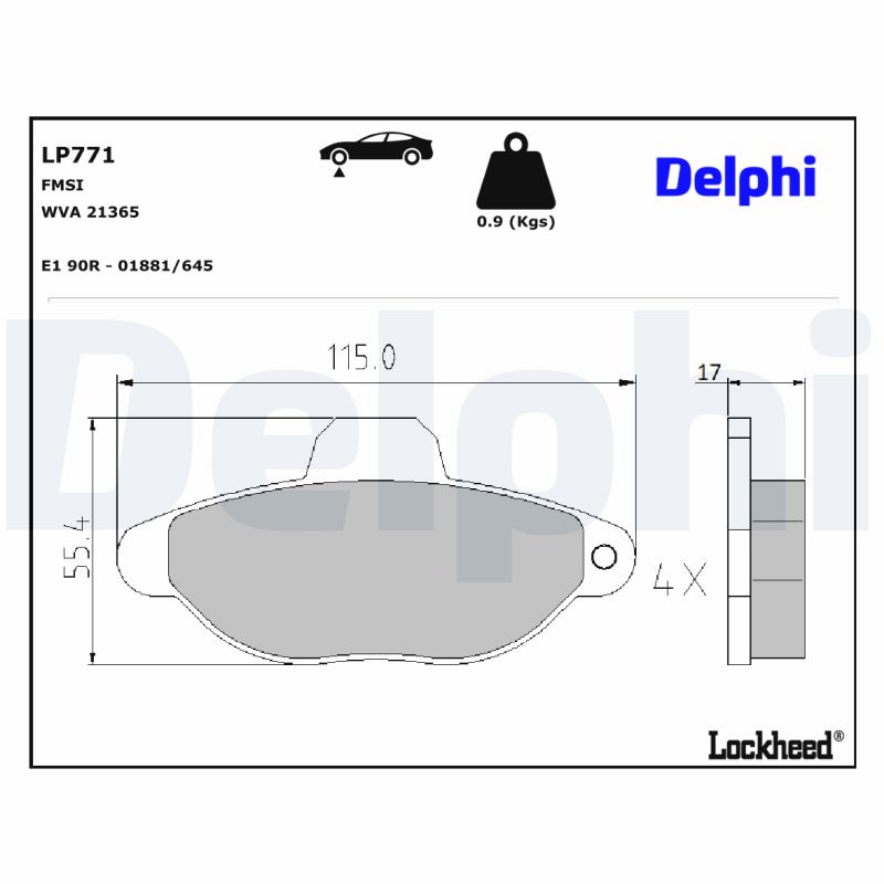 Remblokset Delphi Diesel LP771