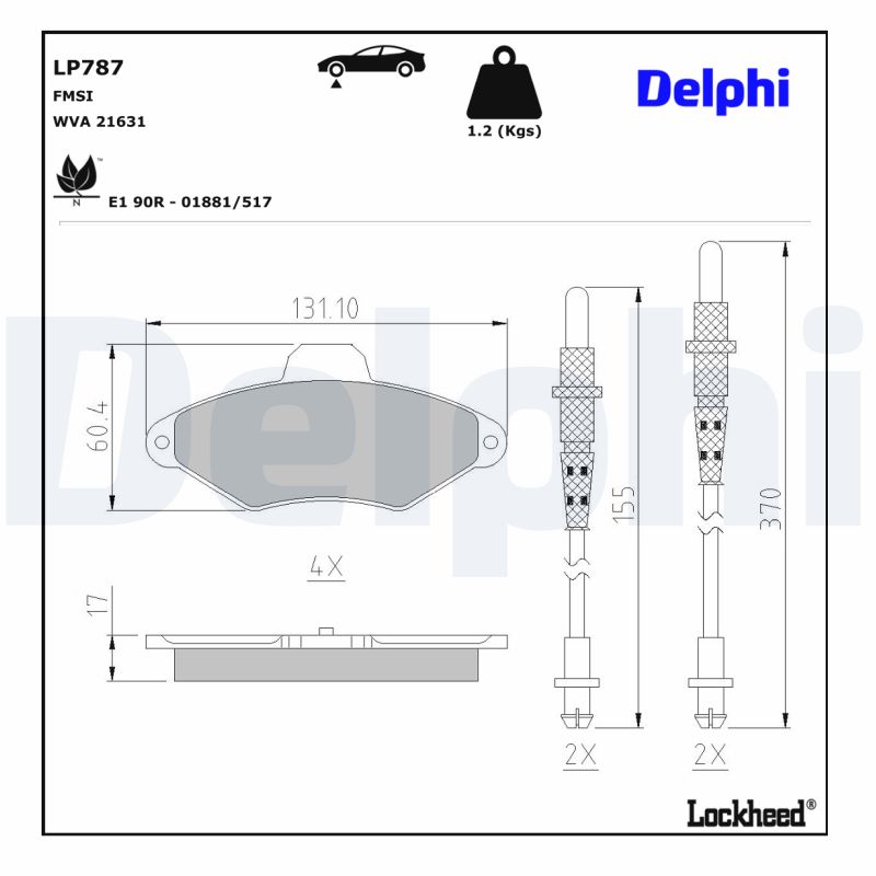 Remblokset Delphi Diesel LP787
